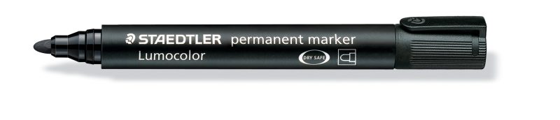 Staedtler Permanentmarker Lumocolor permanent DRY SAFE Schwarz wasserfest: Ja 352-9