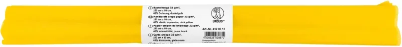 URSUS Bastelkrepp 50cmx2,5m 4120313 32g, dunkelgelb