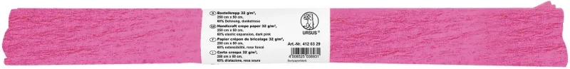 URSUS Bastelkrepp 50cmx2,5m 4120329 32g, dunkelrosa