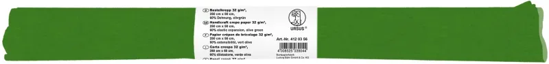 URSUS Bastelkrepp 50cmx2,5m 4120356 32g, olivgr&uuml;n