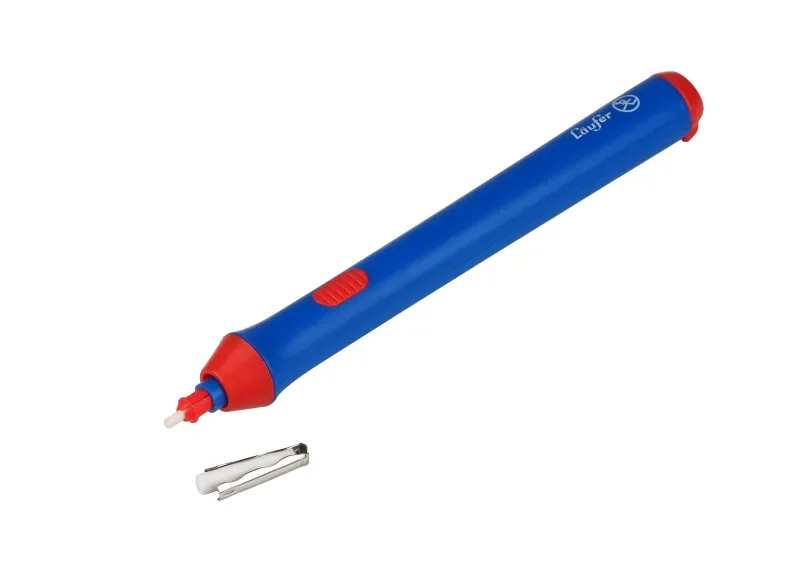 L&Auml;UFER Elektischer Radierer 69607 blau, inkl. Zubeh&ouml;r