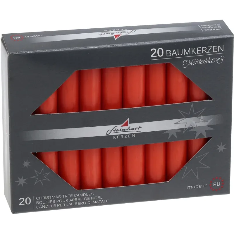 STEINHART Baumkerzen 100x13mm 02333-10 rot 20 St&uuml;ck