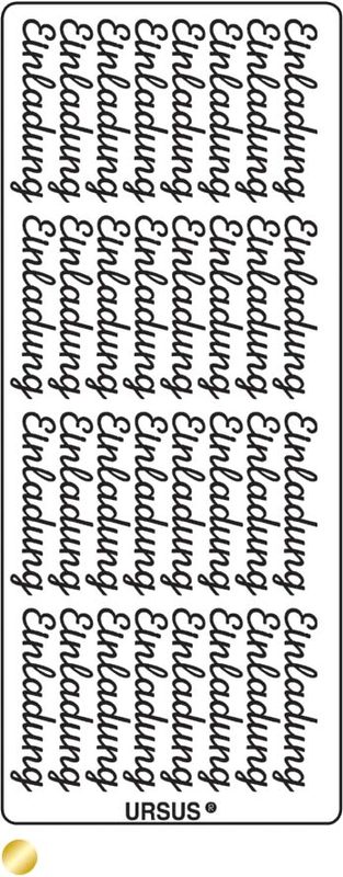 URSUS Kreativ Sticker 59100002 Einladung gold