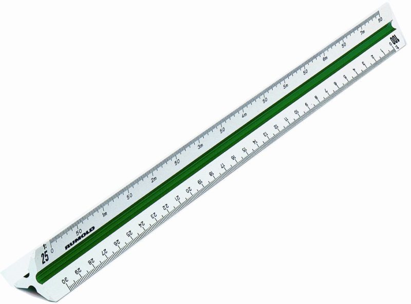 RUMOLD Dreikant-Massst&auml;be 30cm 150/2/30 weiss