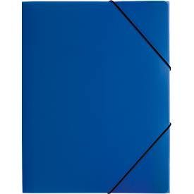 PAGNA Gummizugmappe A4 21613-07 blau PP 3 Einschlagklappen