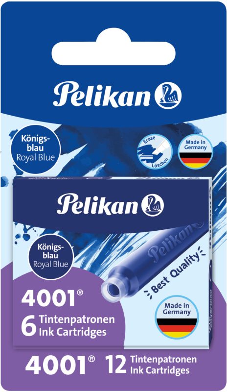 PELIKAN Tintenpatrone TP/6/2/B blau 12 St&uuml;ck, Blister