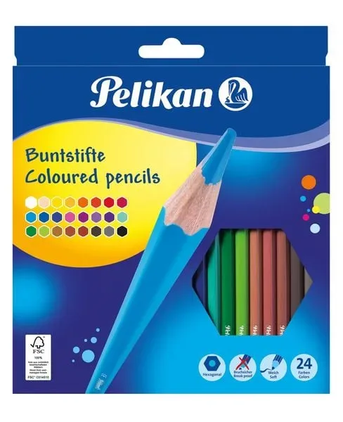 PELIKAN Buntstifte sechseckig 724013 24 Farben