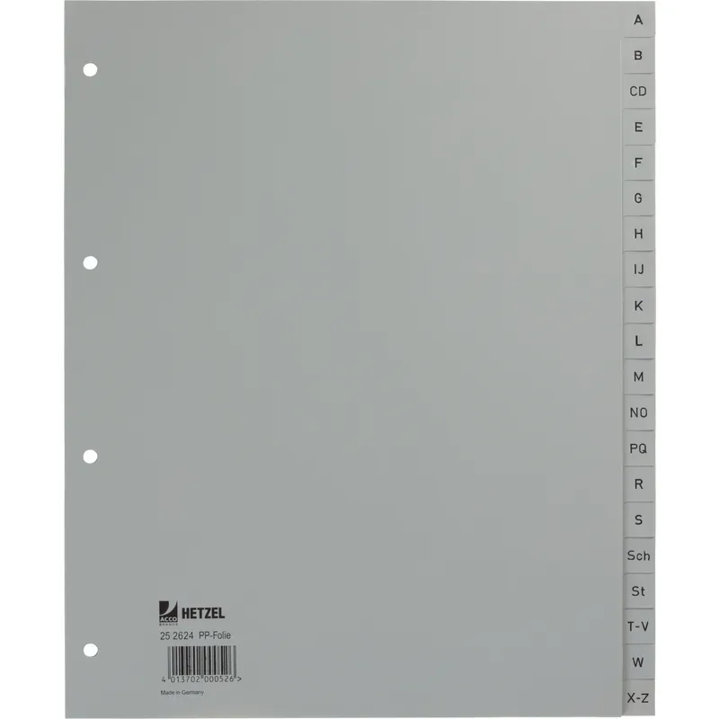HETZEL Register XL A4 25262481 A-Z