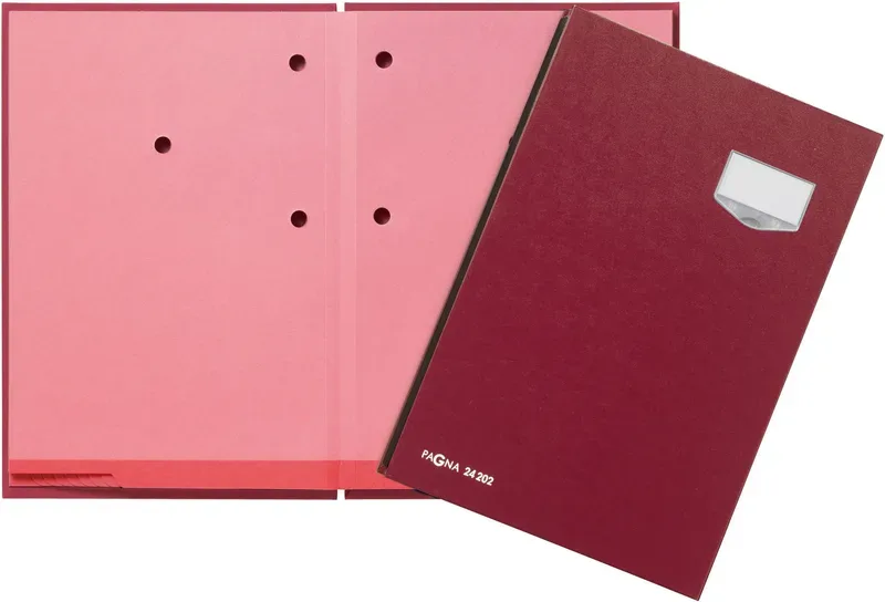 PAGNA Unterschriftsmappen DE LUXE A4 24202-01 rot 20 F&auml;cher