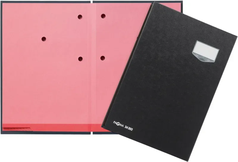 PAGNA Unterschriftsmappen DE LUXE A4 24202-04 schwarz, Kunststoff 20 F&auml;cher