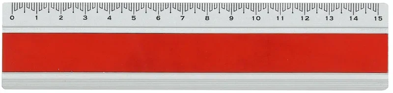 DUX Lineal Joy Color 15cm FA-JC/15R Alu, rot