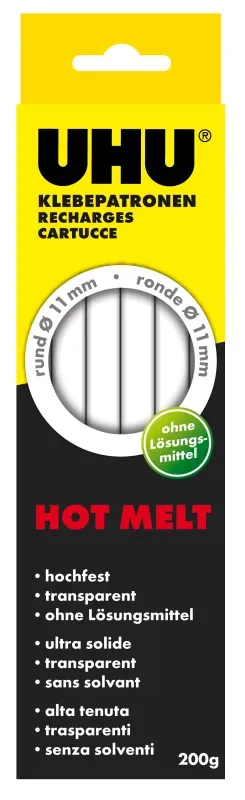UHU Hot Melt Stick 47865 200g, 10 St&uuml;ck