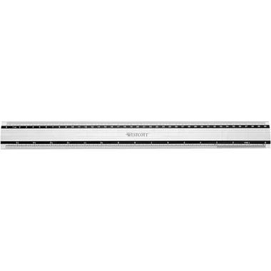 WESTCOTT Aluminium Lineal 40cm E-1019200 cm/inch Scala