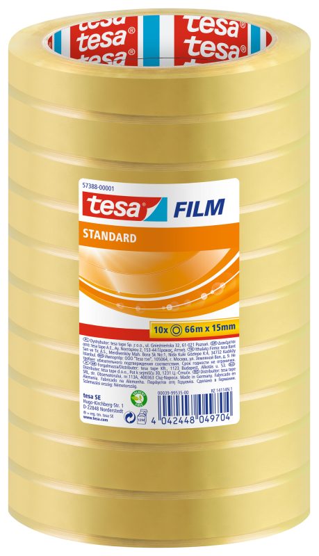 TESA Klebeband stand.Box 66mx15mm 573880000 geschrumpft 10 Stk.