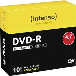 INTENSO DVD-R Slim 4.7GB 4801652 16x Printable 10 Pcs