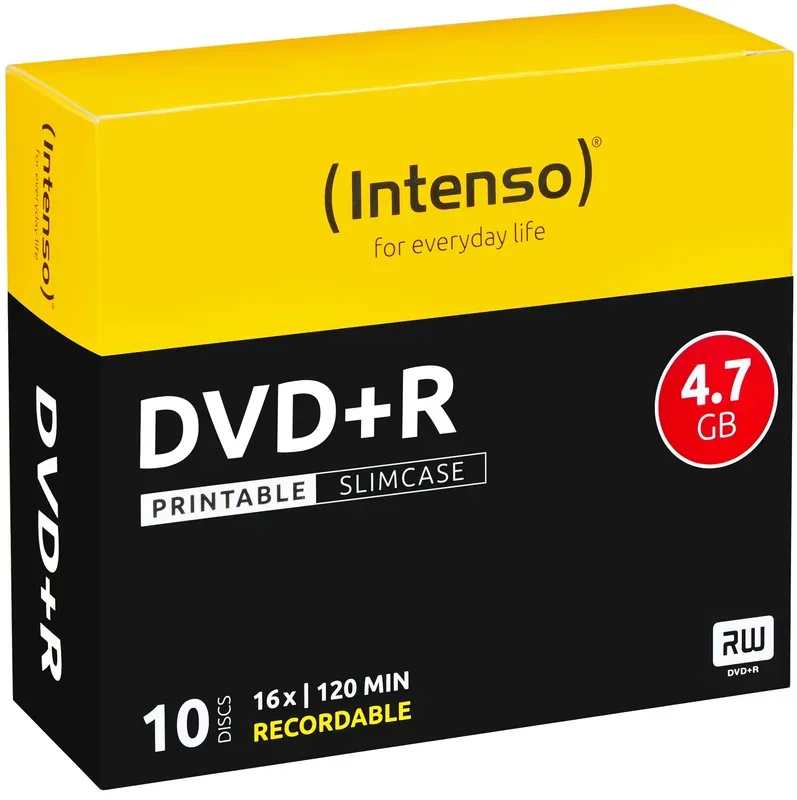 INTENSO DVD+R Slim 4.7GB 4811652 16x Printable 10 Pcs