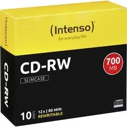 INTENSO CD-RW Slim 80MIN/700MB 2801622 12x 10 Pcs