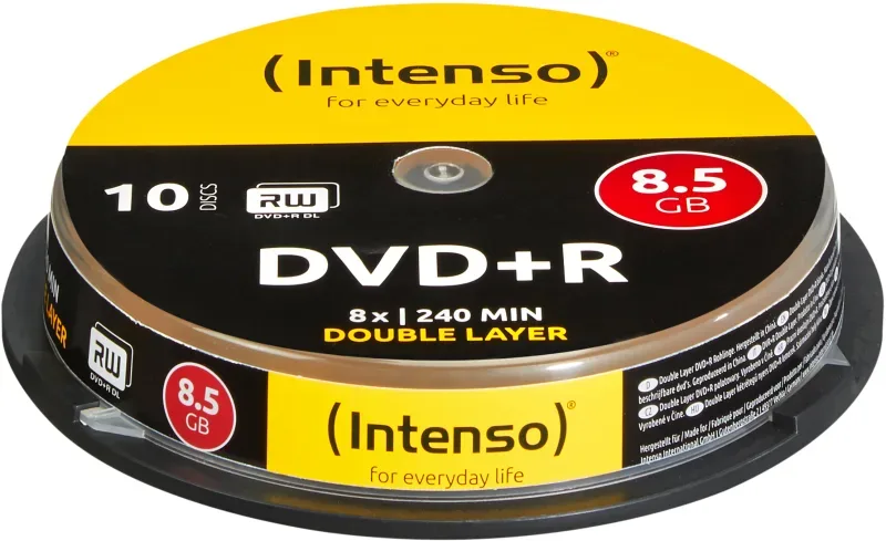 INTENSO DVD+R Cake Box 8.5GB 4311142 8X DL 10 PCS