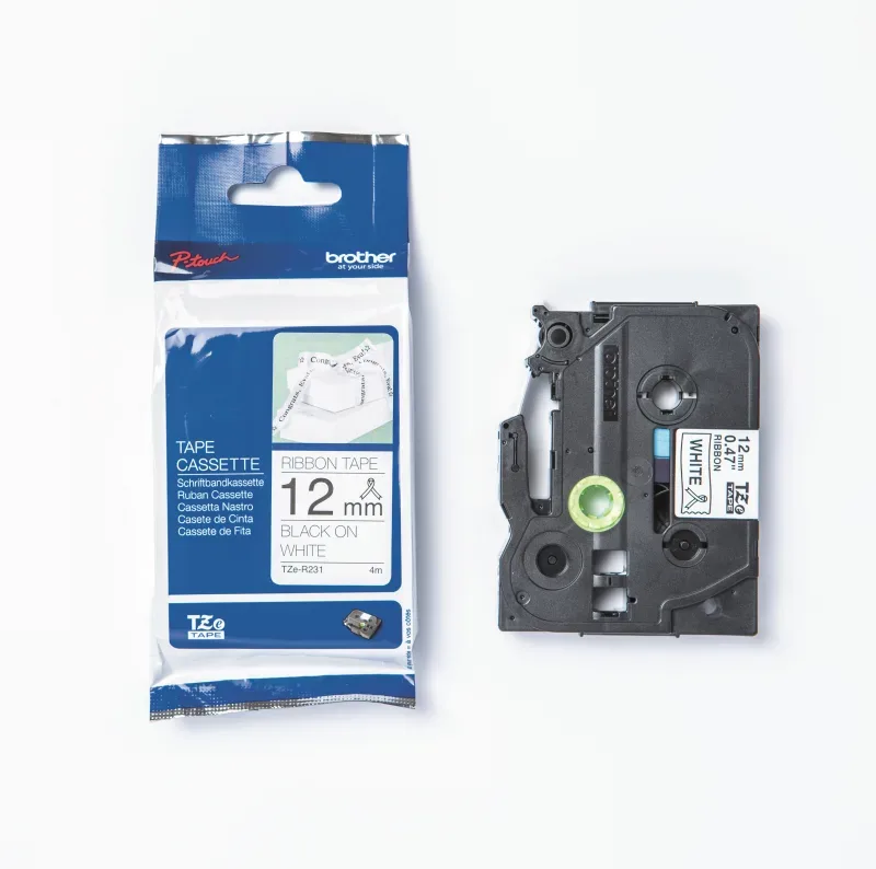 PTOUCH Band, laminiert schw./weiss TZe-R231 PT-DV600VP 12 mm