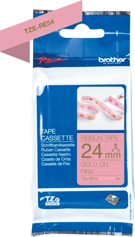 PTOUCH Band pink/gold TZE-RE54 Tze Ger&auml;te 24mm