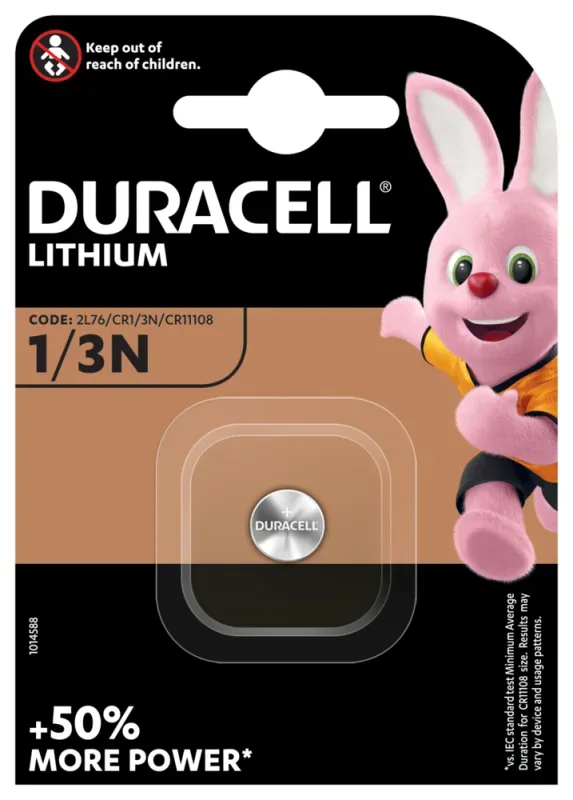 DURACELL Knopfbatterie Lithium CR1/3N CR11108, CR1, 2L76, 3V 1 St&uuml;ck