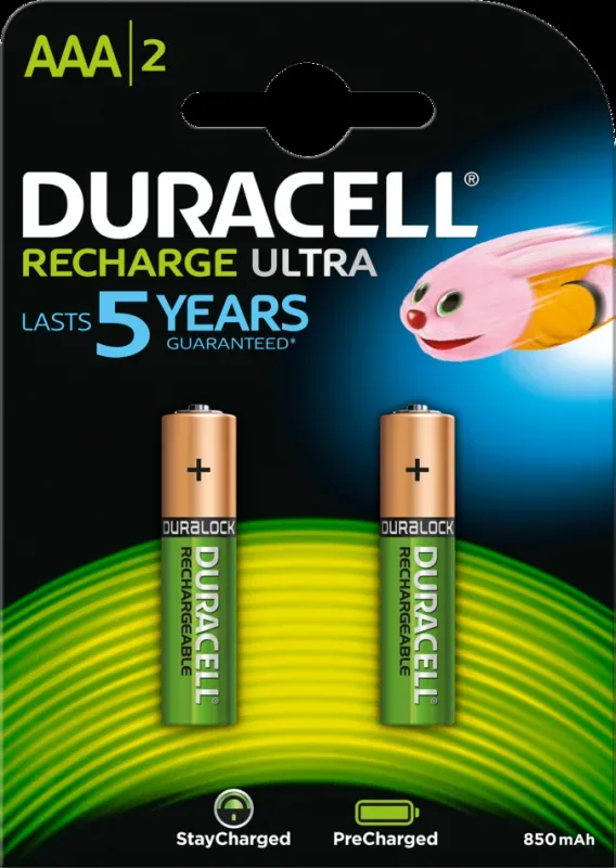 DURACELL Recharge Ultra PreCharged DX2400 AAA, 850 mAh, 1.2V 2 St&uuml;ck