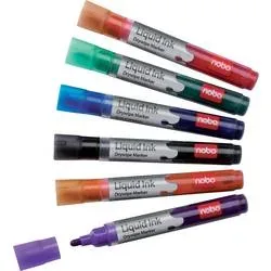 NOBO Liquid Ink Marker Blister 1901419 6 Farben