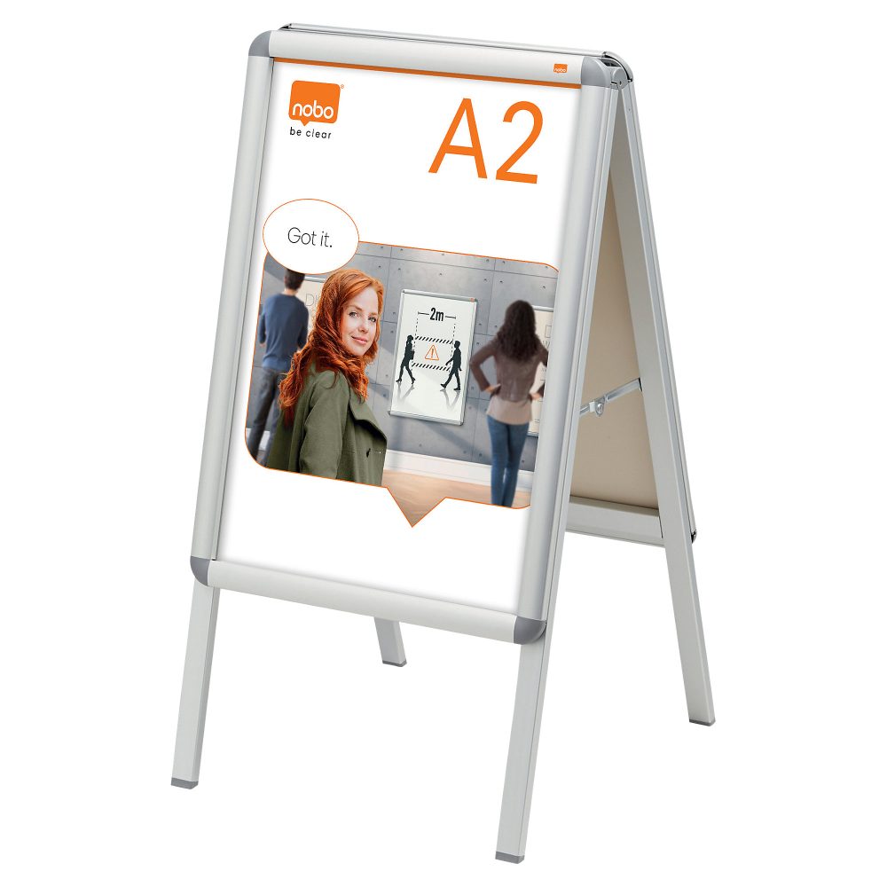 NOBO Plakatst&auml;nder A2 1902207 482x75x898mm silber