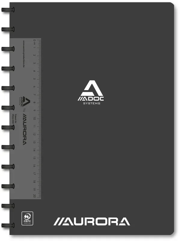 ADOC Notizheft A4 6099.74 kariert schwarz