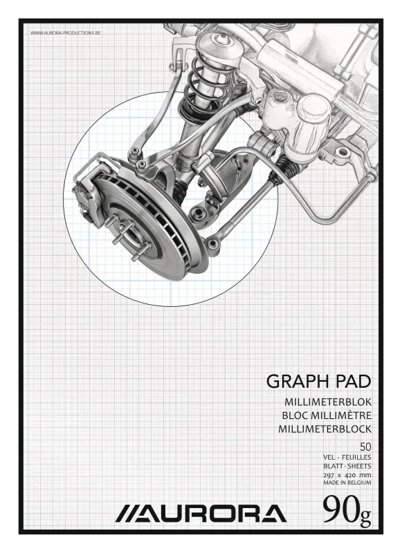 AURORA Millimeterpapier A3 MID101 90g weiss 50 Blatt