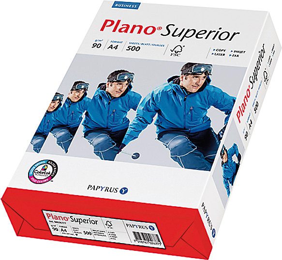 Papyrus Plano® Superior 88026777 Universal Druckerpapier DIN A4 80 g/m² 500 Blatt Weiß