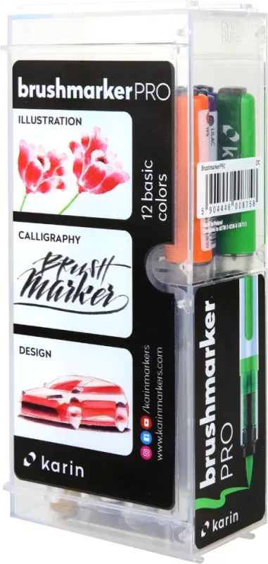 KARIN Brush Marker PRO 27C Basic colours 12 St&uuml;ck