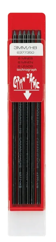 CARAN D'ACHE Minen Technograph HB 6377.350 3mm 6 St&uuml;ck