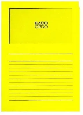 ELCO Sichth&uuml;lle Ordo 120g A4 29489.72 intensivgelb, Fenster 100 Stk.