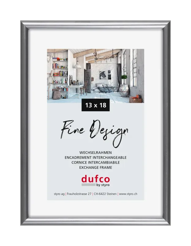 DUFCO Bilderrahmen 13x18cm 1400.40025 Fine Design silber