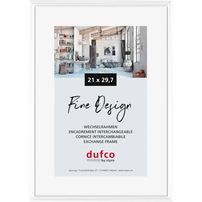 DUFCO Bilderrahmen 21x29.7cm 1400.40039 Fine Design weiss