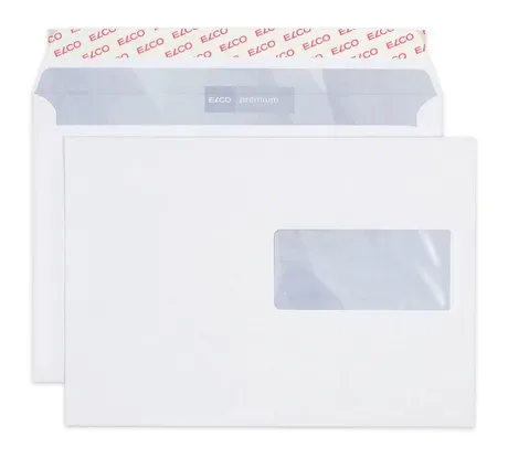 ELCO Couvert Office Fenster re. C5 74536.12 100g,hochweiss,Kleber 100 Stk.