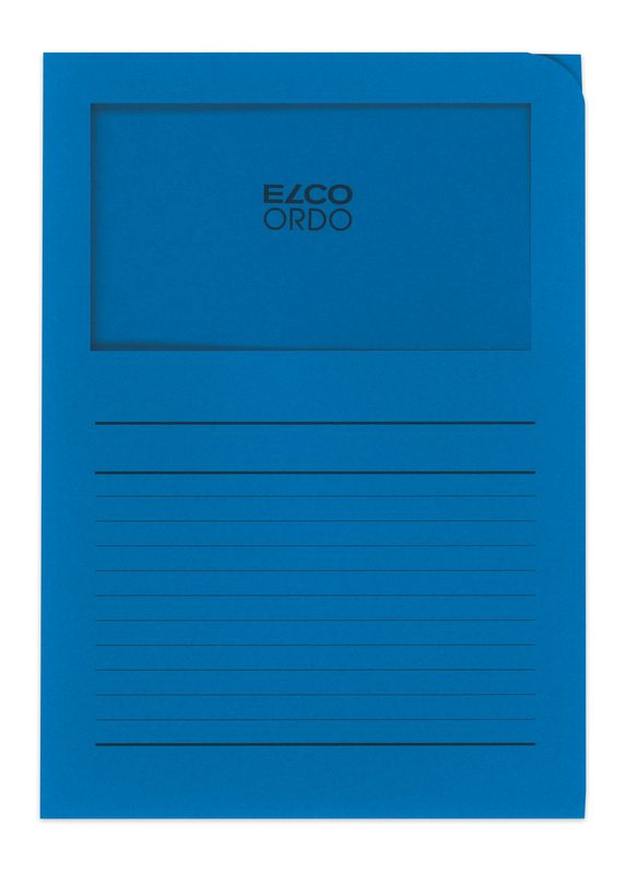 ELCO Sichth&uuml;lle Ordo 120g A4 29489.33 k&ouml;nigsblau, Fenster 100 St&uuml;ck