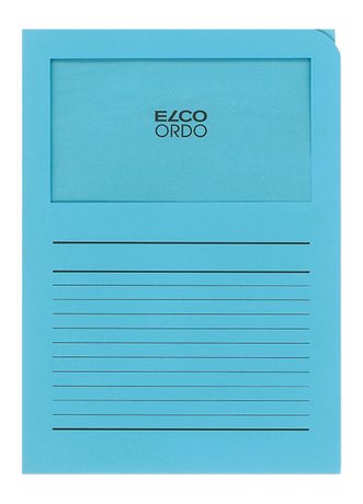 ELCO Sichth&uuml;lle Ordo 120g A4 29489.31 blau, Fenster 100 St&uuml;ck