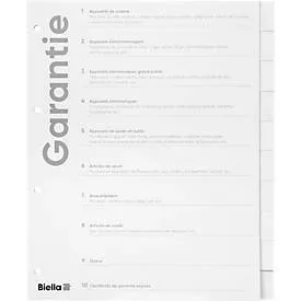 BIELLA Register Karton Expert A4 465021091 weiss, 10-teilig, Garantie