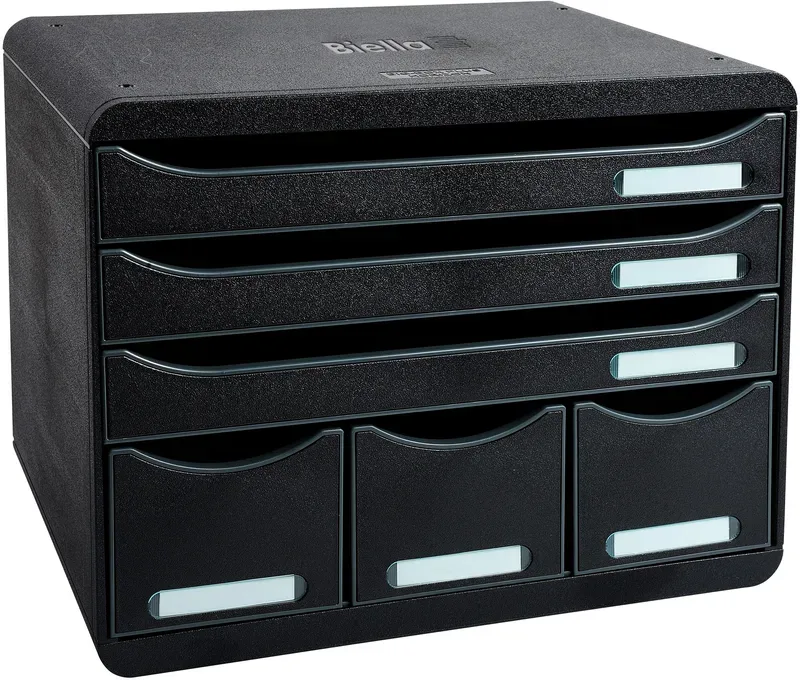 BIELLA Ablagebox STOREBOX A4+ 030671402BID schwarz, 6 Schubladen