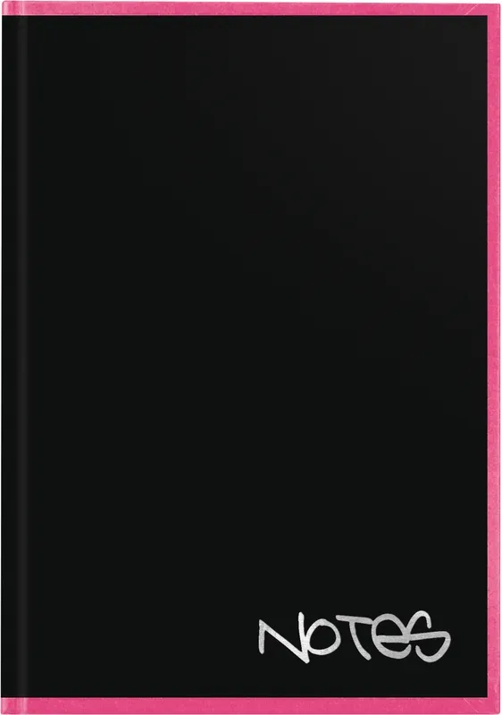 BIELLA Notizbuch Black Office A5 0538513.40 gepunktet, rosa 192 Seiten
