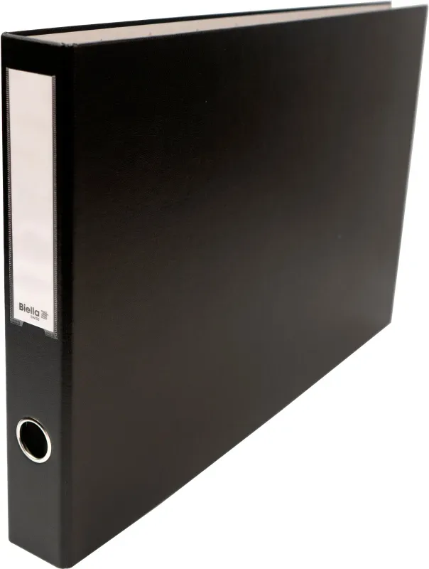 BIELLA Ringbuch Plasti-Quatro 4cm 127354.02 schwarz, 4-Ring, A3 quer