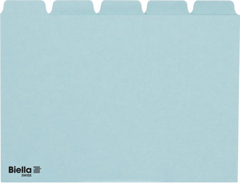 BIELLA Kartei-Leitkarten Blanko A6 210655.05 blau, 25-teilig