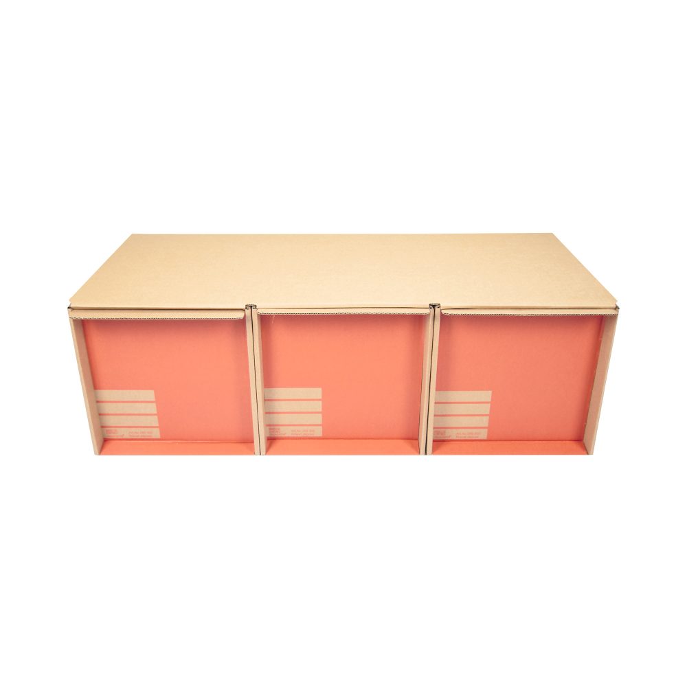 BIELLA Archivbox Deporama A4 26830000 braun 3 F&auml;cher