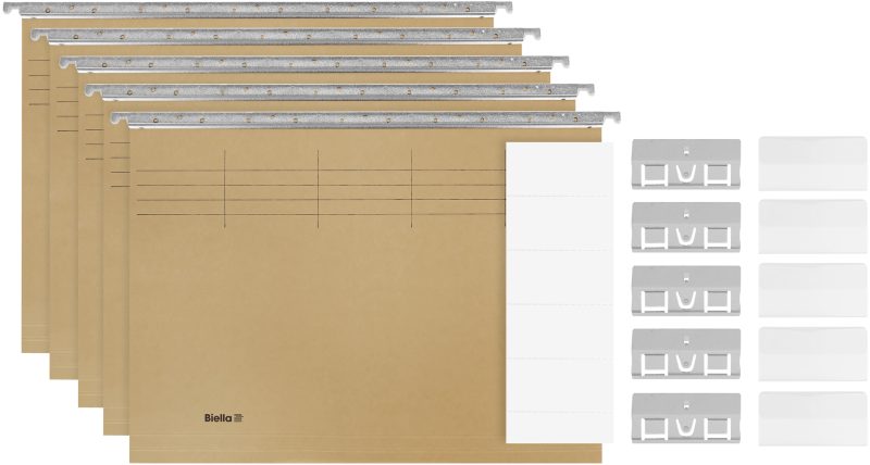 BIELLA H&auml;ngenmappen-Set A4 270456.00 oliv 5 St&uuml;ck