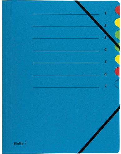 BIELLA Ordnungsmappe A4 32840705 blau 7-teilig