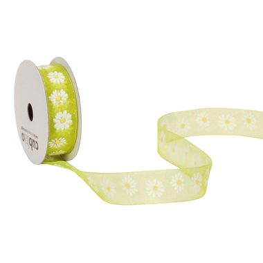 SPYK Band Cubino 15mm/4m 1245.1564 gr&uuml;n/weiss Margerite
