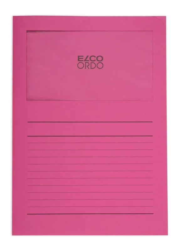 ELCO Sichth&uuml;lle Ordo 120g A4 29489.52 fuchsia, Fenster 100 St&uuml;ck