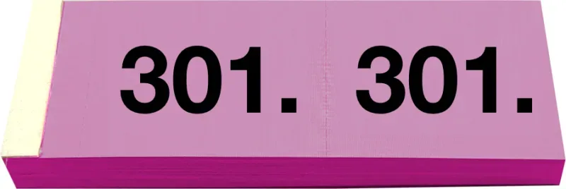 SIMPLEX Garderobenblock 301-400 13097 pink 100 Blatt